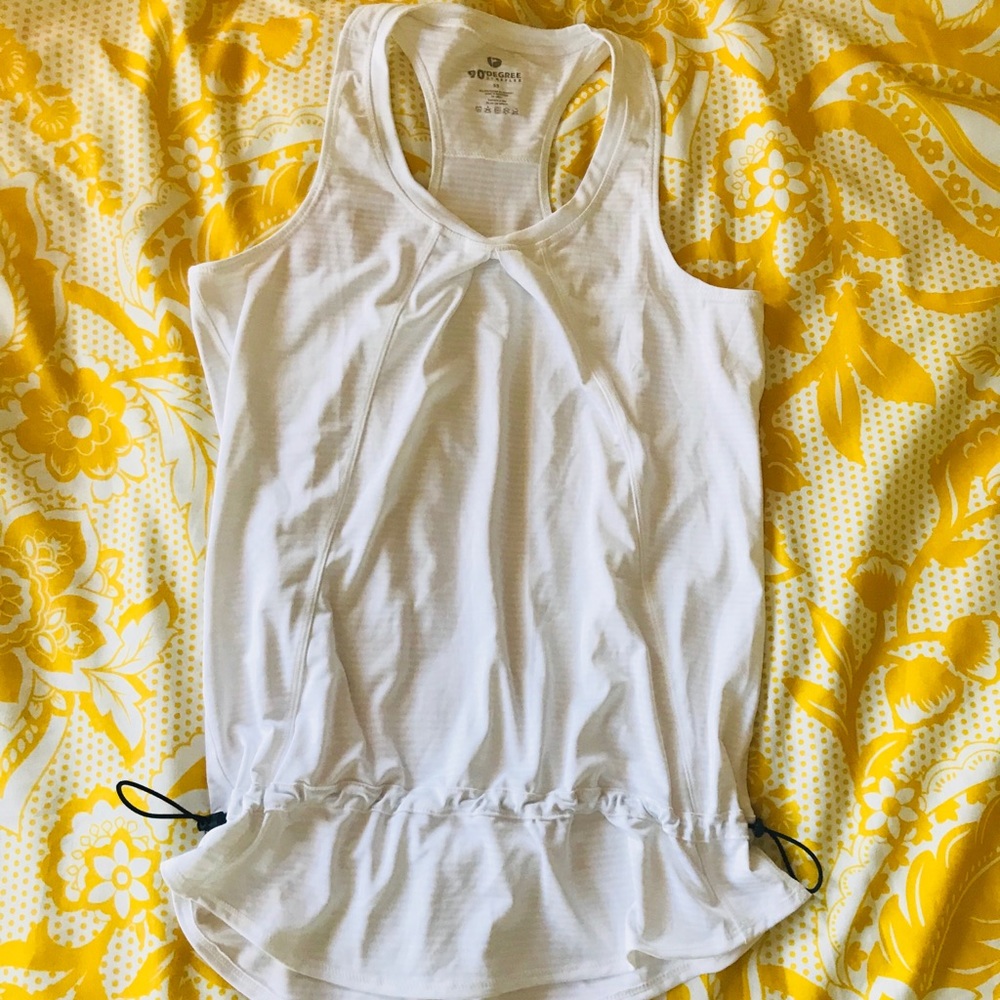 White workout tank